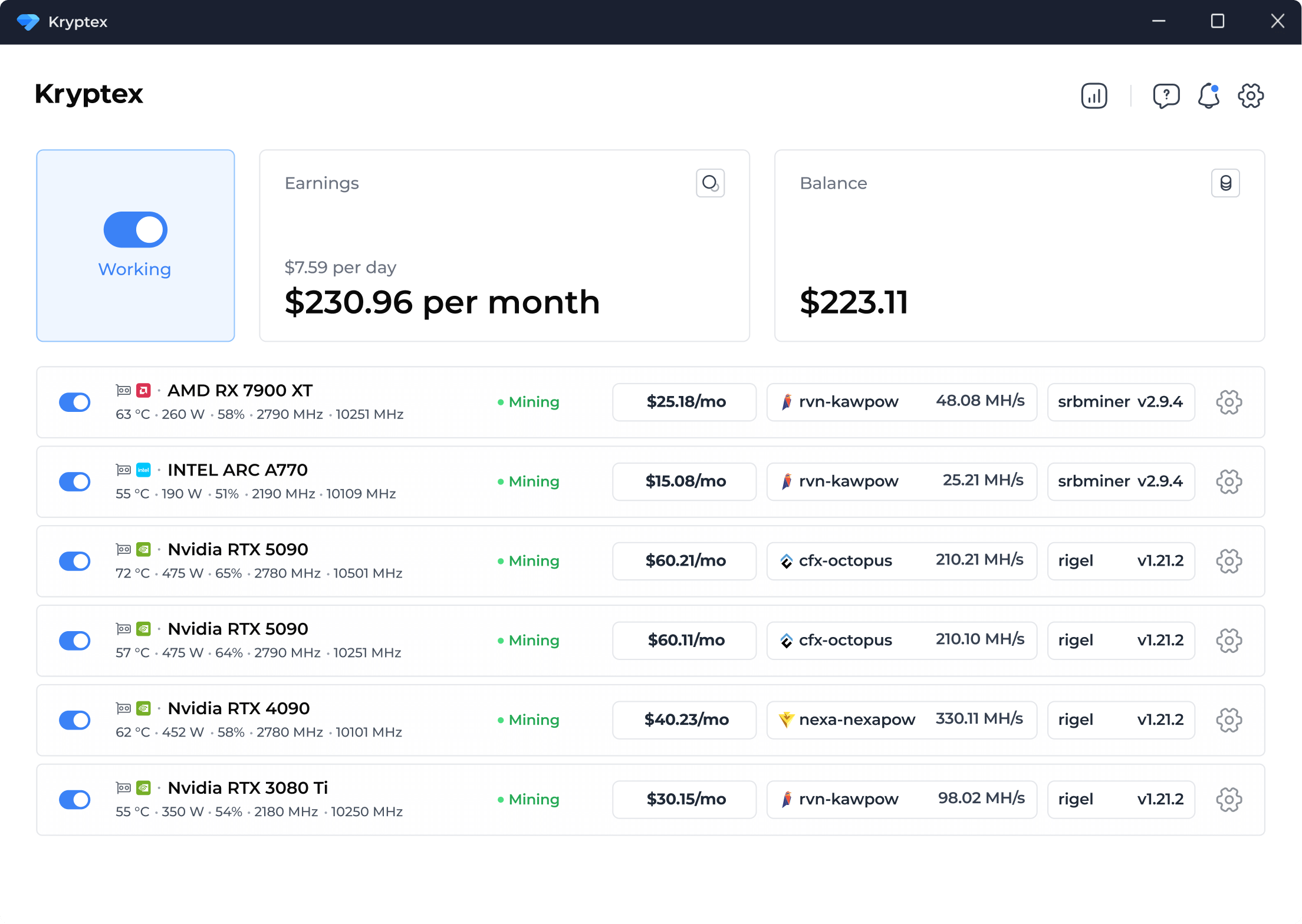 Kryptex Pro Miner