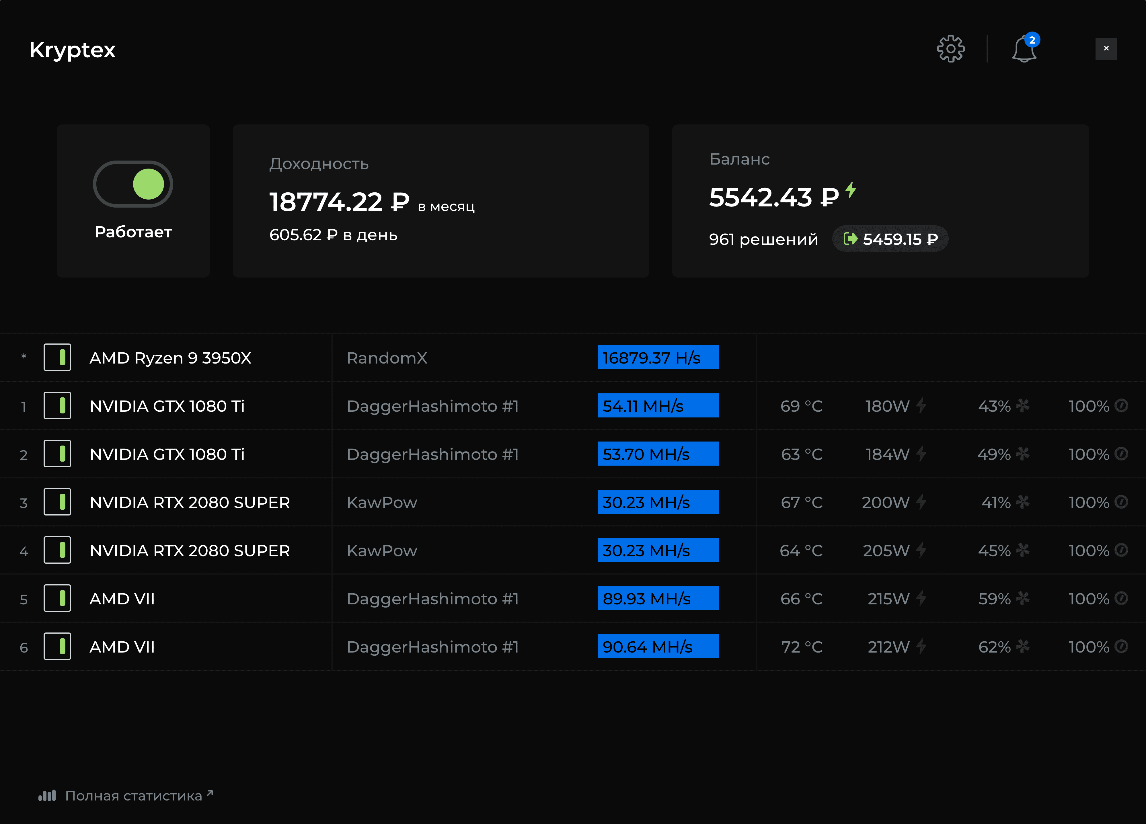 Kryptex Про Майнер