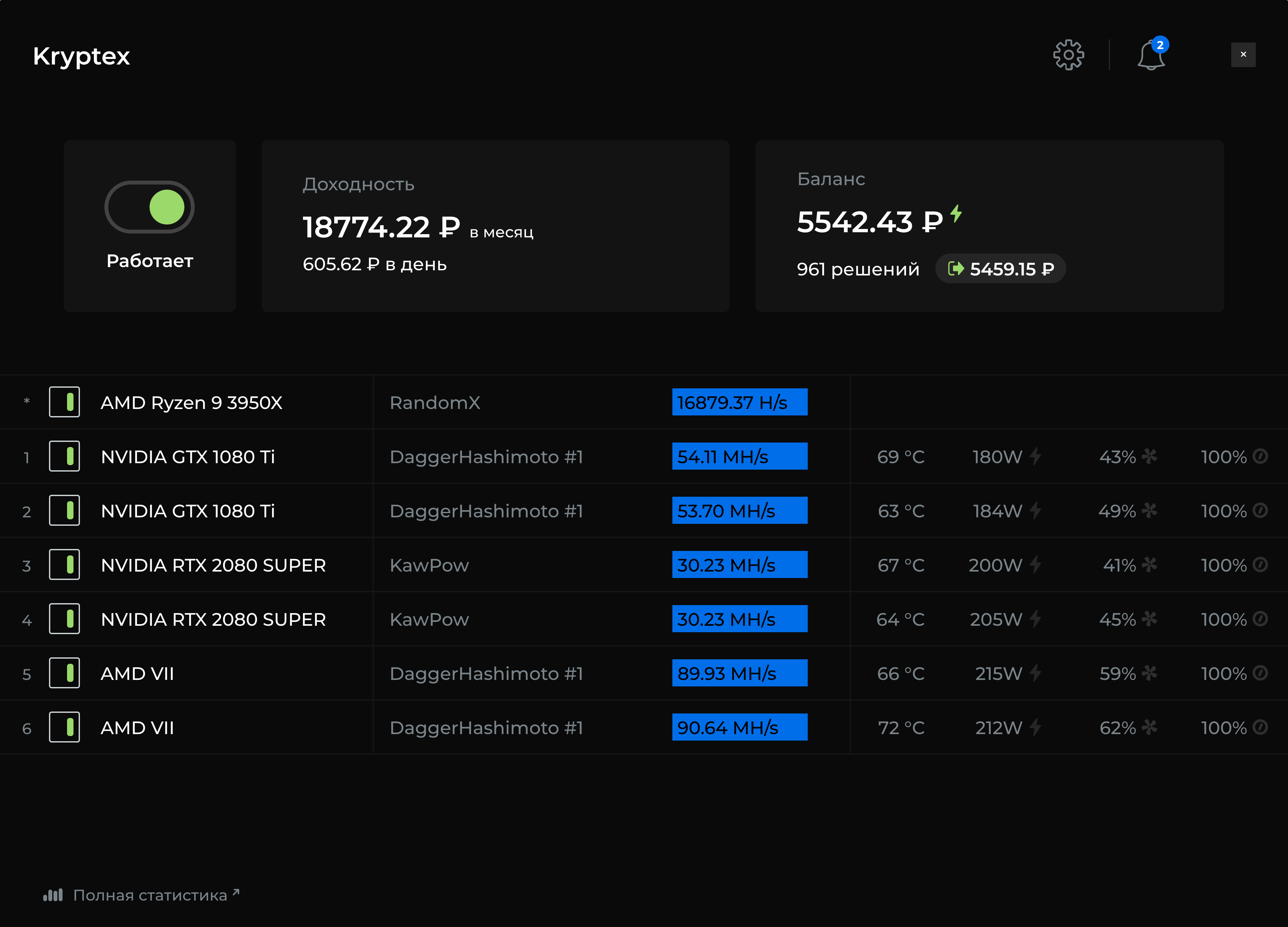 Kryptex Про Майнер
