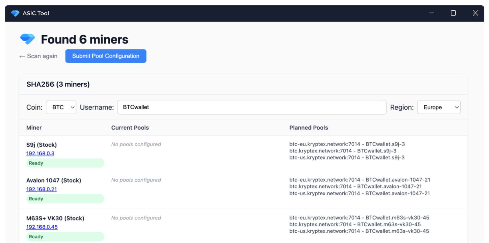 Kryptex ASIC Manager